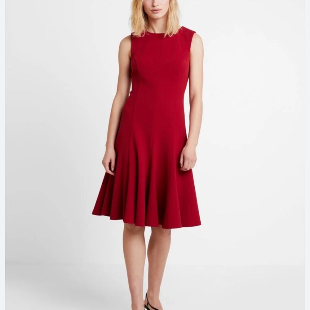 Calvin Klein Red Midi Dress size 2